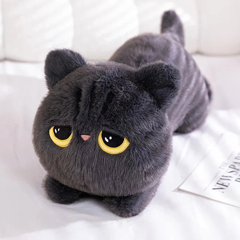 Cute Black Cat Plush Toy - Kawaii Cuddly Pillow Cushion - Damsona