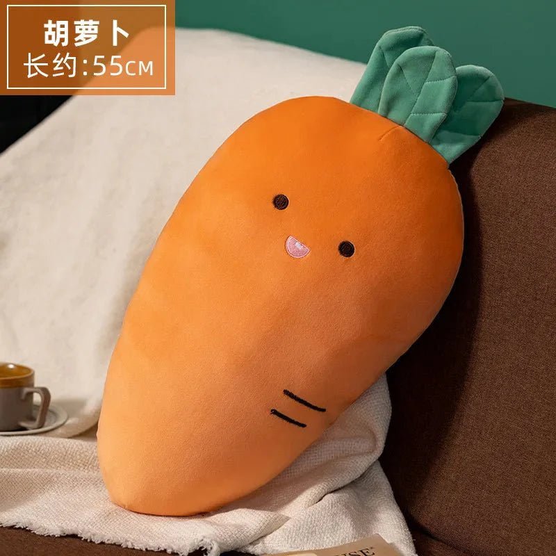 Cute Fruit & Veggie Kawai Plush Pillow – Soft & Adorable Stuffed Toy! - Damsona