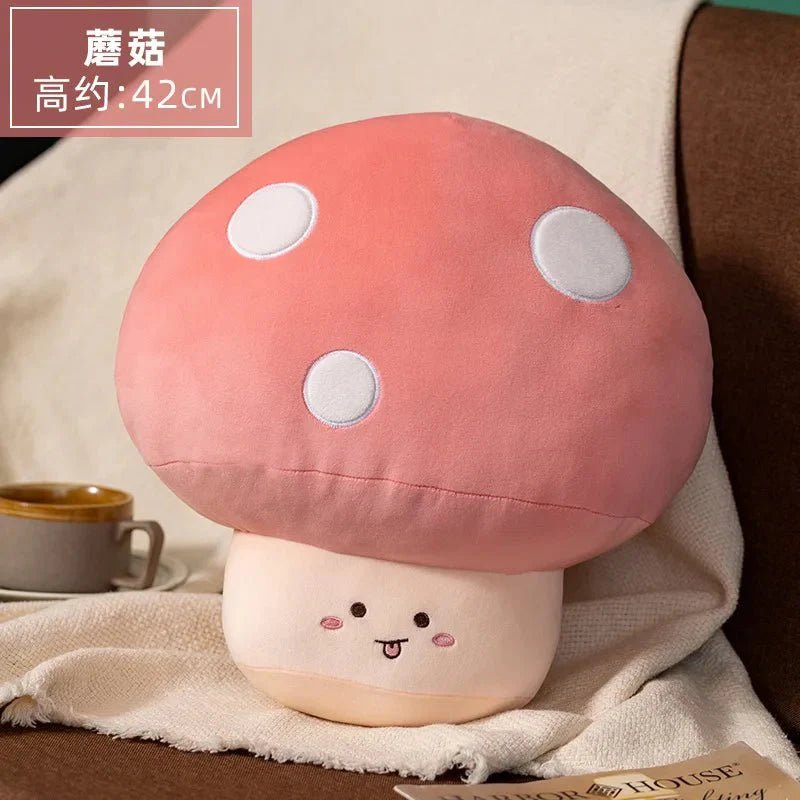 Cute Fruit & Veggie Kawai Plush Pillow – Soft & Adorable Stuffed Toy! - Damsona
