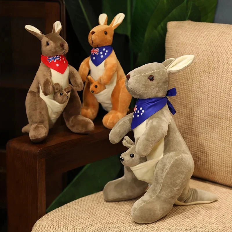 Cute Mother and Child Kangaroo Plush Toys: Kawaii Big Size Kangaroo Plushie - Damsona