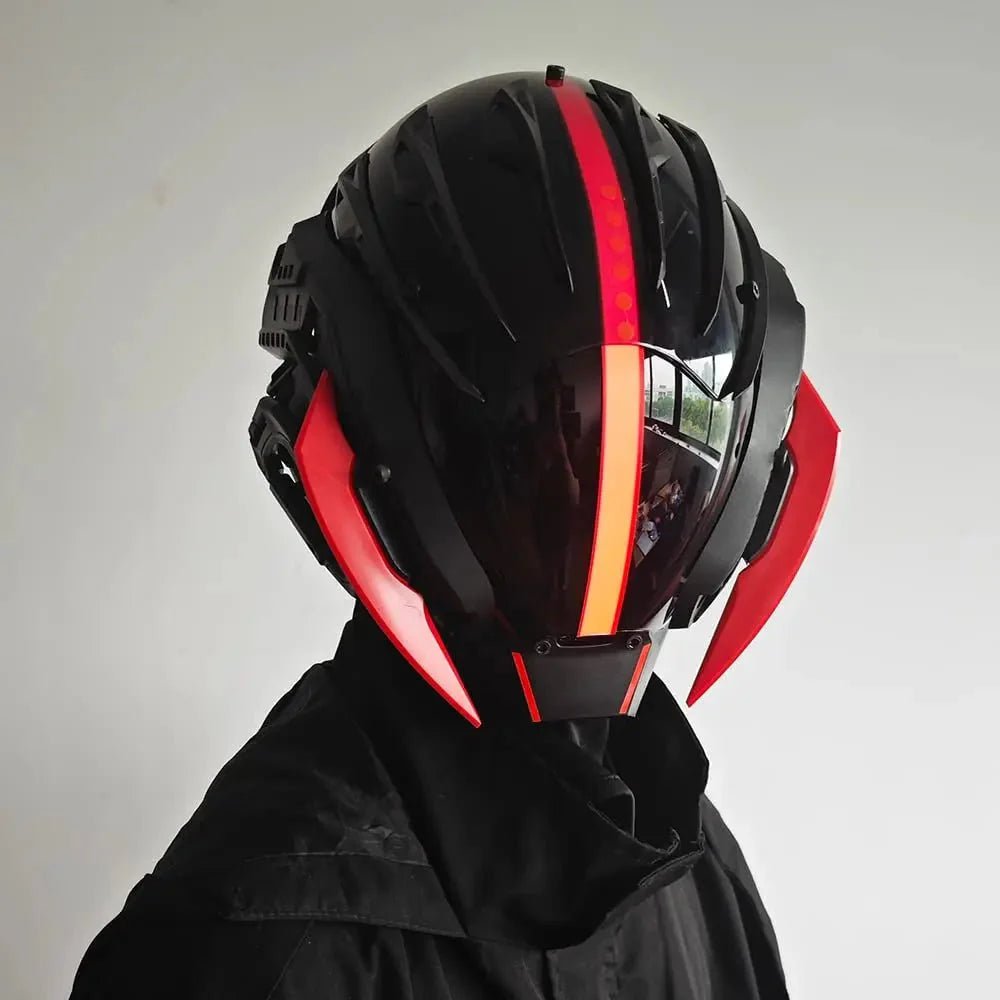 CyberPunk Mask for Men: Cosplay Samurai Mask for Halloween & Music Festivals - Damsona