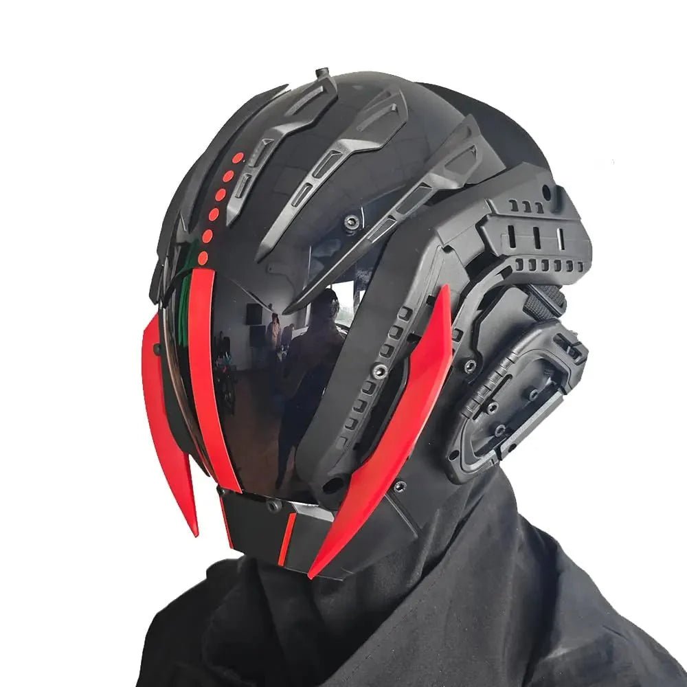 CyberPunk Mask for Men: Cosplay Samurai Mask for Halloween & Music Festivals - Damsona