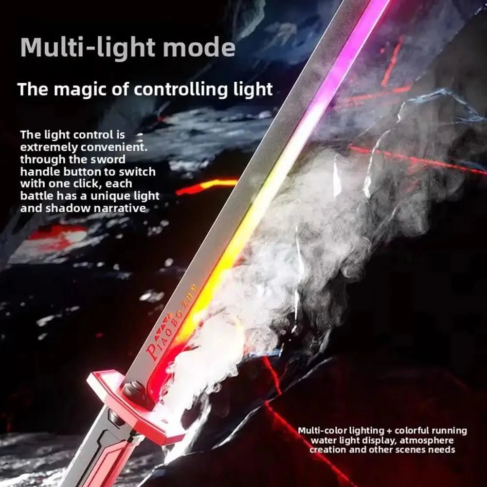 CyberSpark LED Streamer Sword – Ultimate Glowing Blade with Smoke & Spark Effects - Damsona