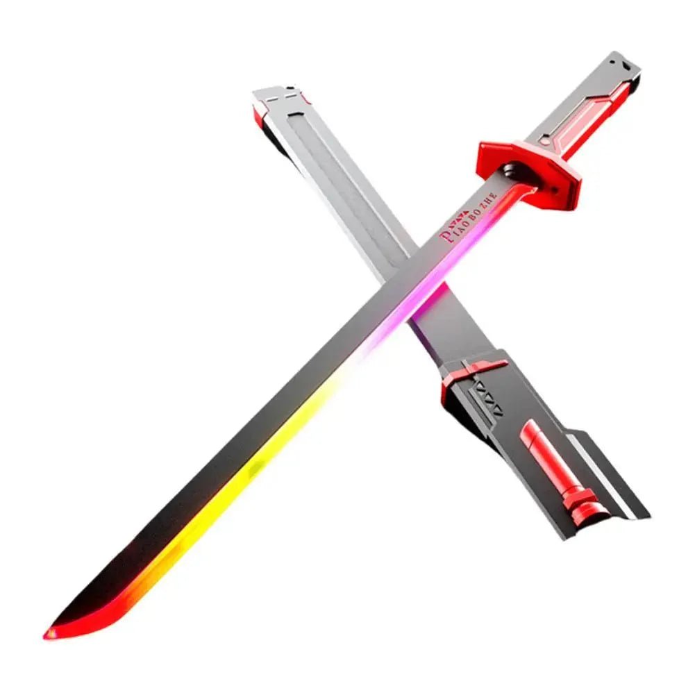 CyberSpark LED Streamer Sword – Ultimate Glowing Blade with Smoke & Spark Effects - Damsona
