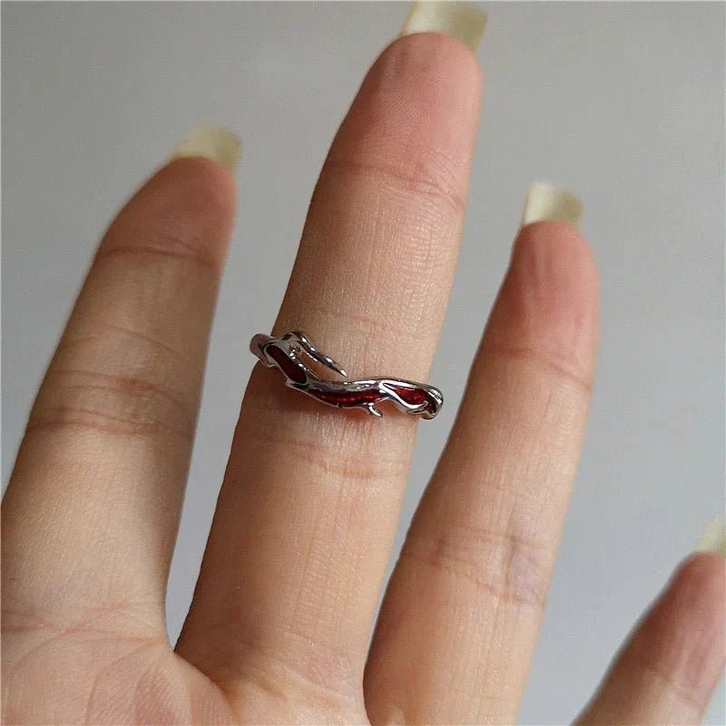DarkAesthetic Gothic Cross Ring | Punk Irregular Y2K Grunge Jewelry - Damsona