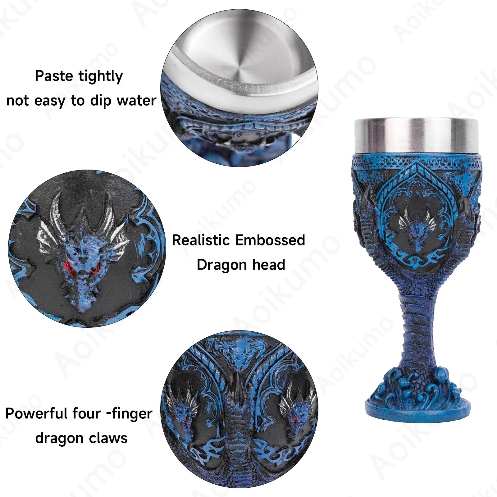 DarkFang Gothic Wine Goblet — View 3