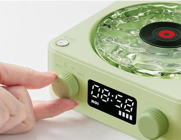 Retro Turntable Bluetooth 5.0 Speaker with RGB Ambient Light and Nature Sounds - GiftWave.co