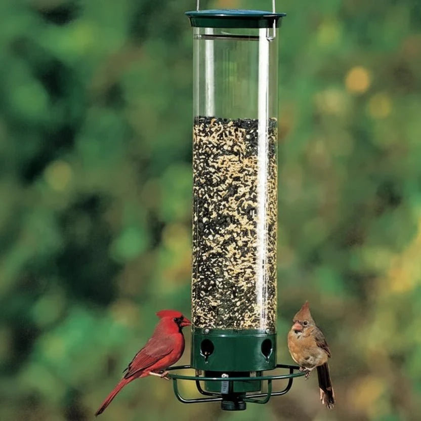 Squirrel - Proof Bird Feeder Spinning Tube – 4 Ports 5lb Capacity Weight Activated Outdoor Hanging - GiftWave.co