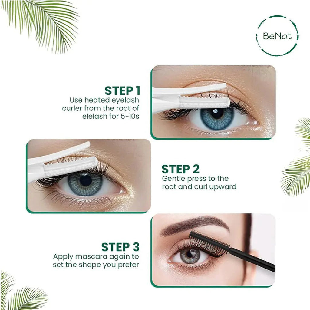 Electric Eyelash Curler – Heated Lash Curler with 3 Temperature Settings, Long-Lasting Curl, USB Rechargeable - Damsona