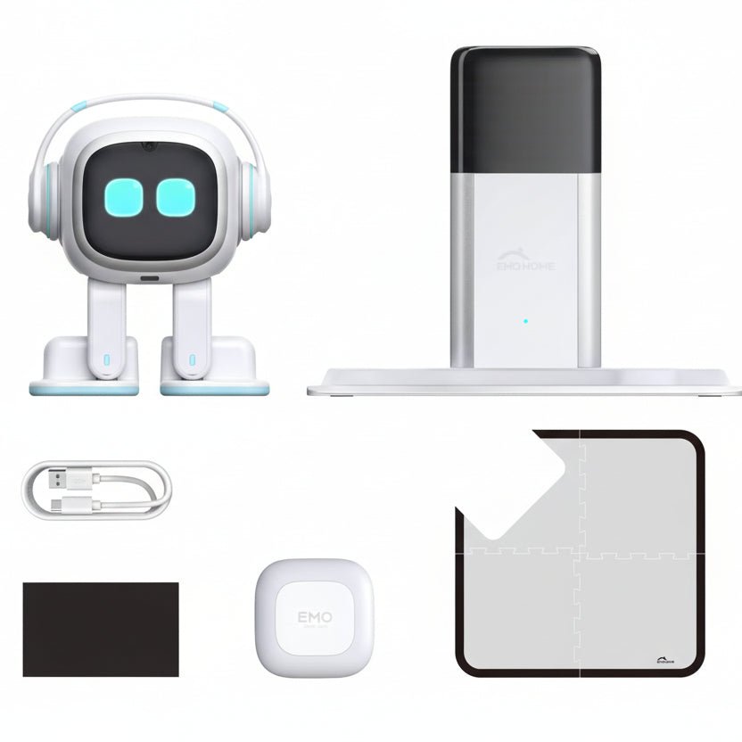 Emo AI Robot Pet Desktop Companion ChatGPT Voice Control 1000+ Expressions Face Recognition No Subscription - Damsona