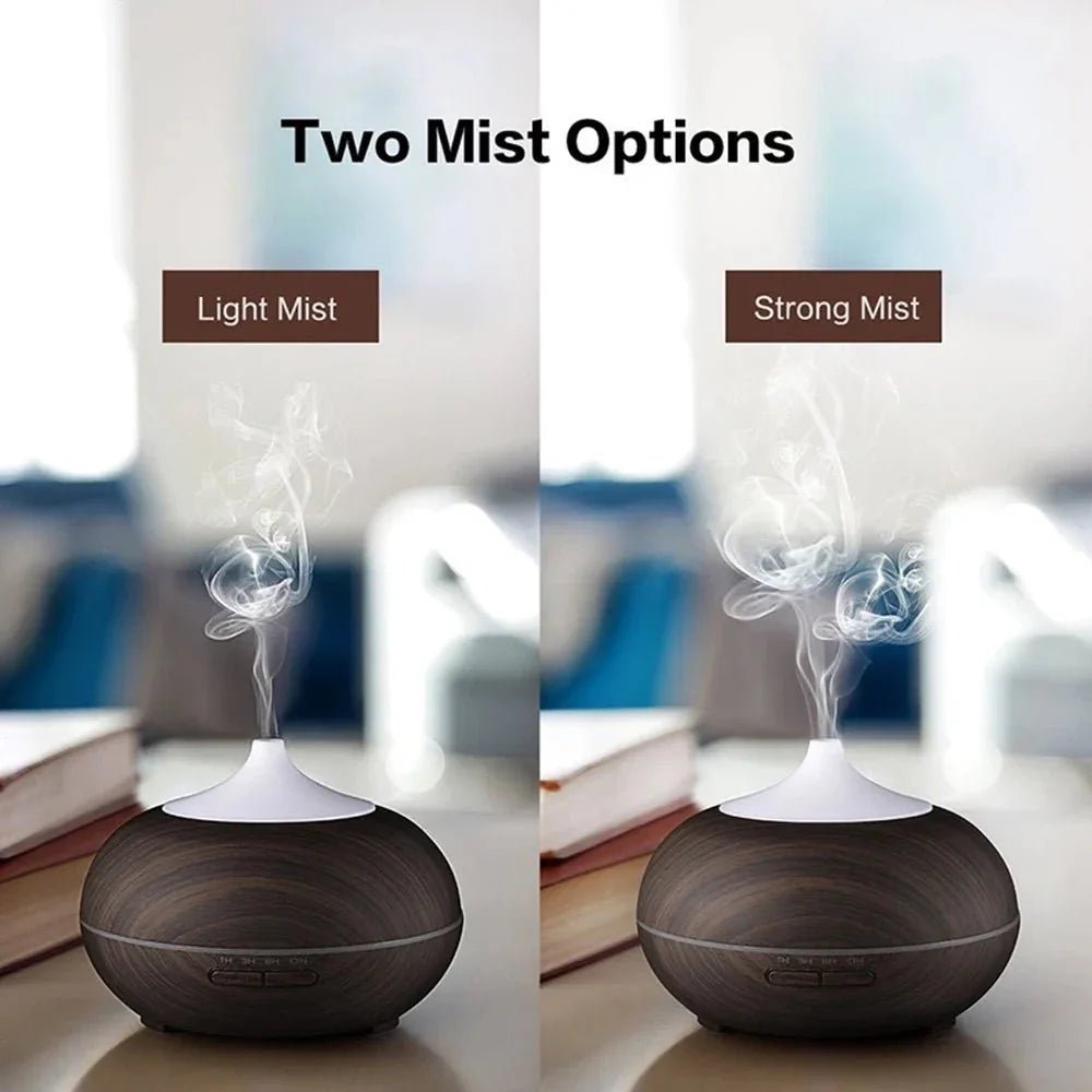Essential Oil Diffuser 550ml Ultrasonic Aromatherapy Humidifier 4 Timer Auto Shut-Off 7 Color LED - Damsona
