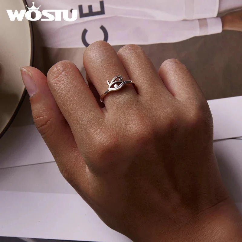 Eye of Horus Protection Ring | 925 Sterling Silver Lucky Hollow Open Ring - Damsona