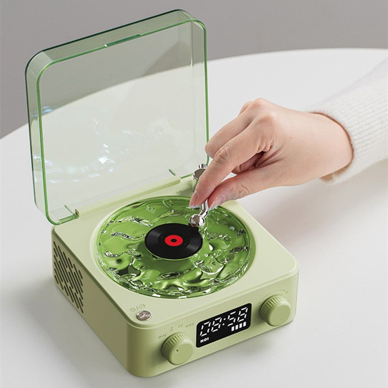 Retro Turntable Bluetooth 5.0 Speaker with RGB Ambient Light and Nature Sounds - GiftWave.co