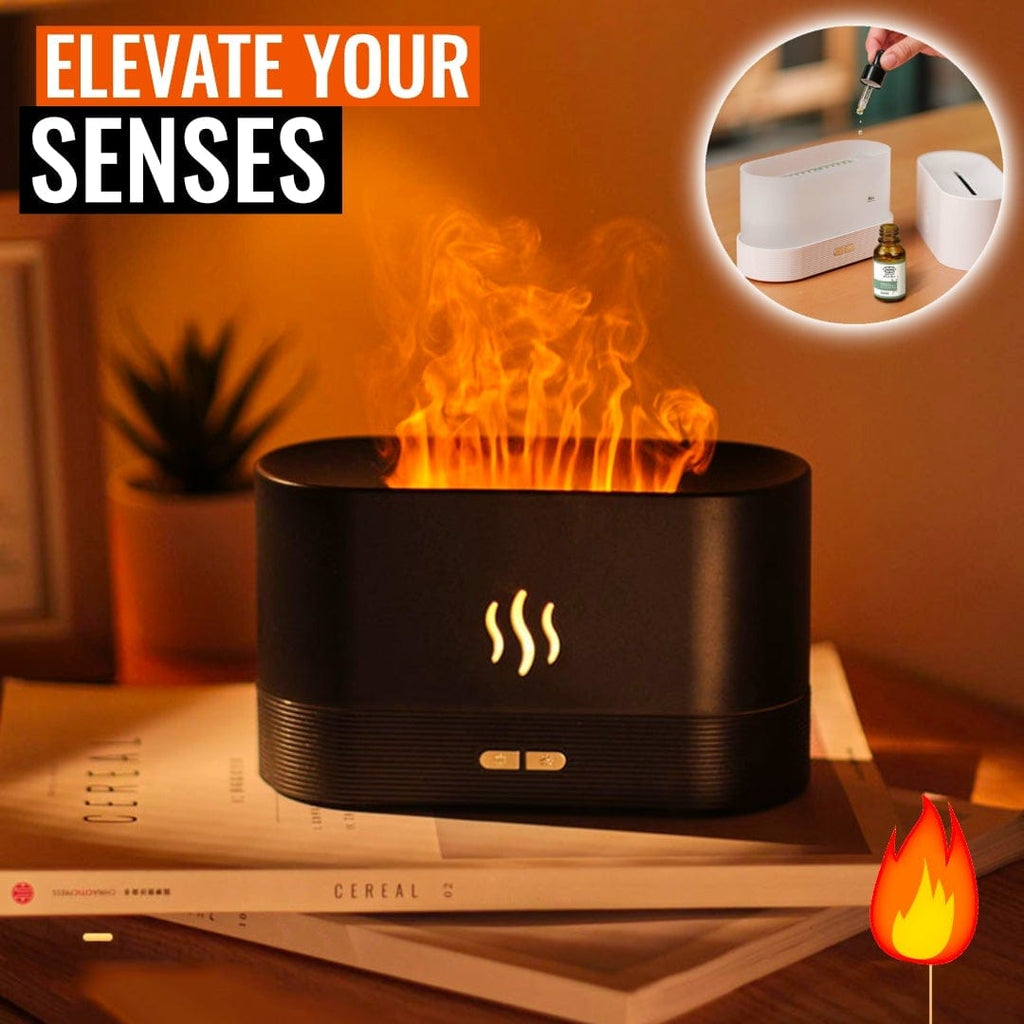 FlameScent - Flaming Effect Humidifier & Ultrasonic Cool Mist Aroma Diff... — Gift Idea