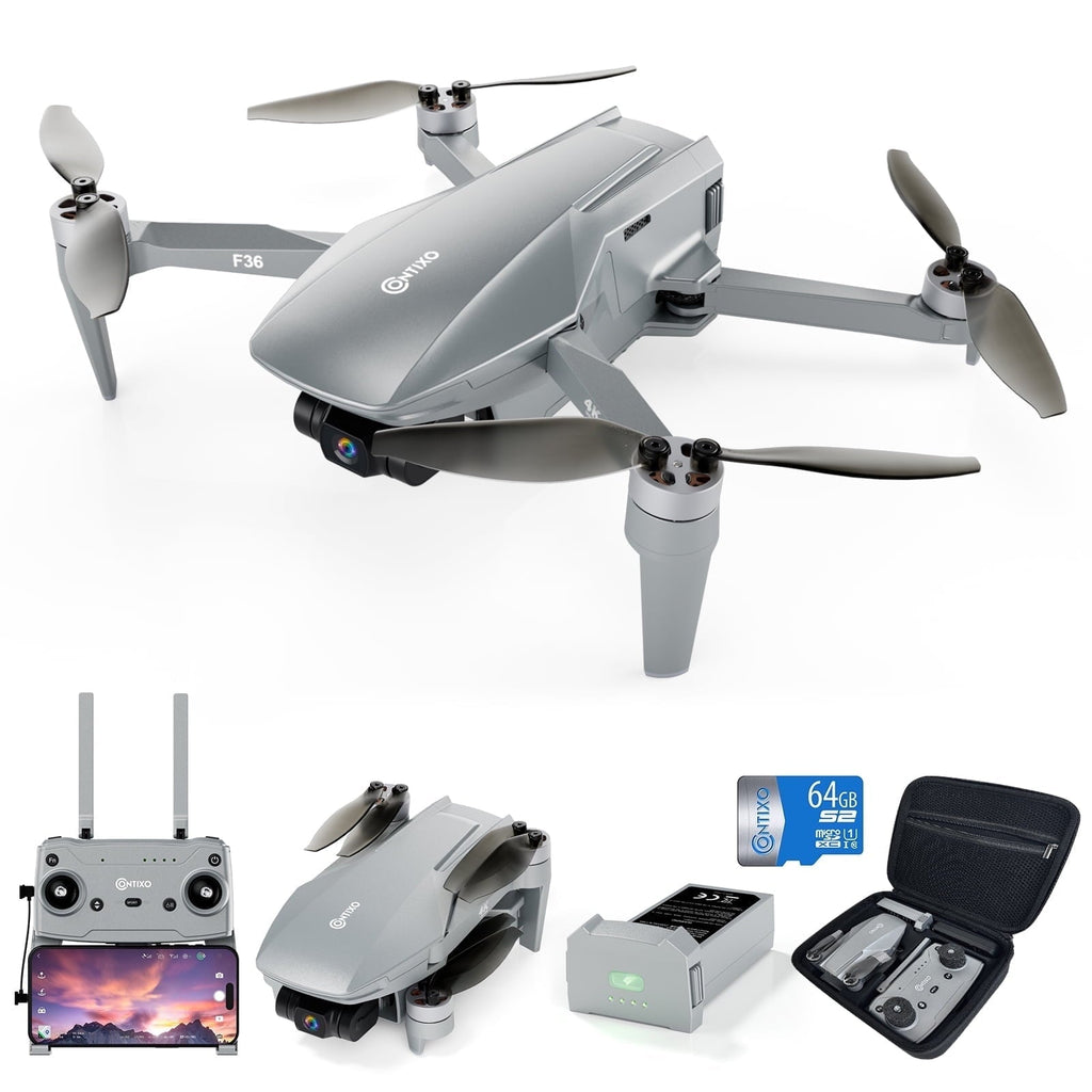 Foldable Mini Drone with 4K Camera, RC Quadcopter with GPS Auto Return Brushless Motor Follow Me - GiftWave.co