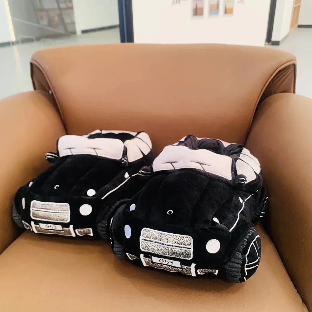 Fun & Fuzzy Car Shape Plush Slippers - Damsona