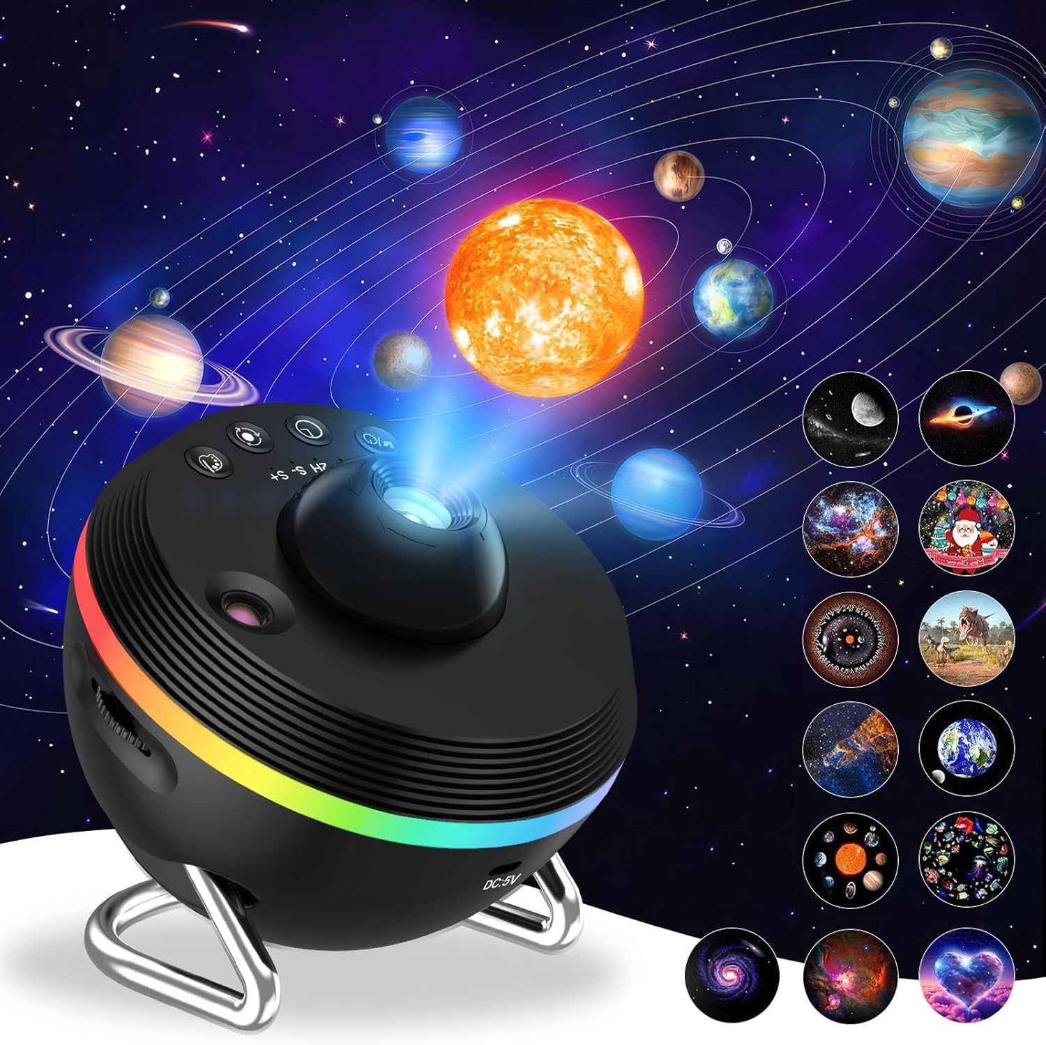 Galaxy Star Projector for Bedroom Night Light – 13 Effects Nebula Remote Timer - Damsona