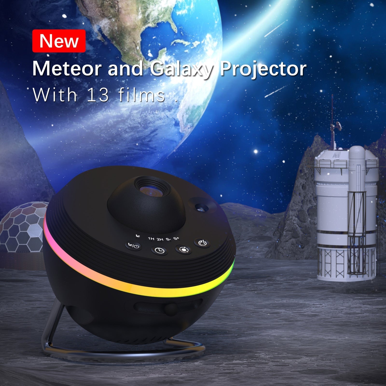 Galaxy Star Projector for Bedroom Night Light – 13 Effects Nebula Remote Timer - Damsona