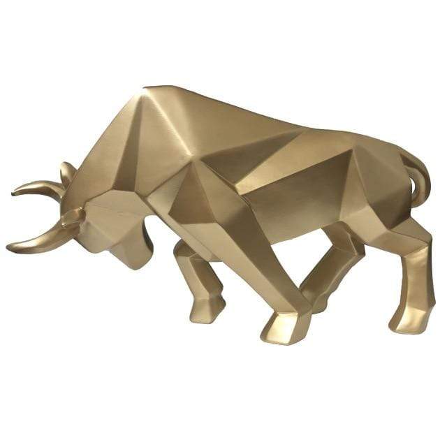 Geometric Bull Figurine Modern Abstract Bull Sculpture Home Office Desk ... — View 5