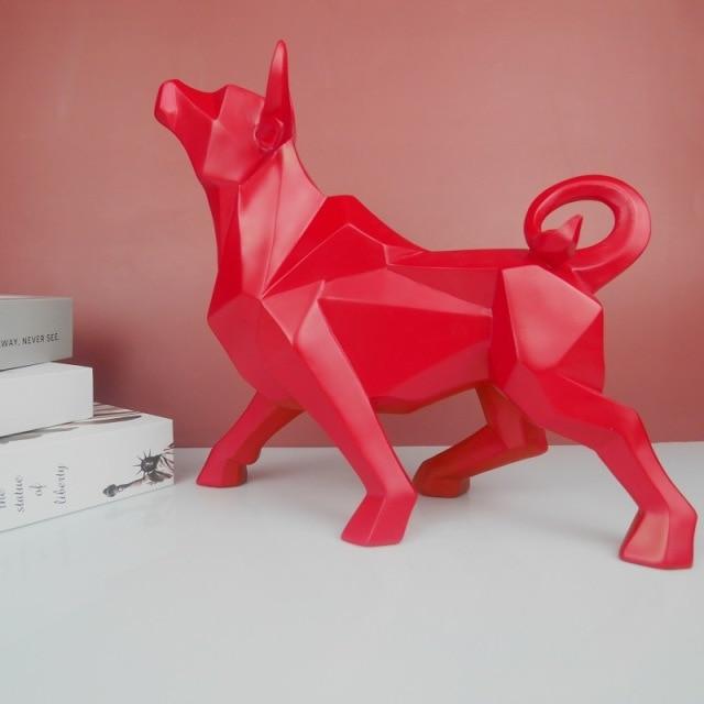 Geometric Bull Figurine Modern Abstract Bull Sculpture Home Office Desk ... — View 16