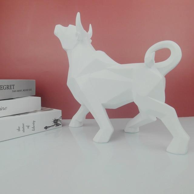 Geometric Bull Figurine Modern Abstract Bull Sculpture Home Office Desk ... — View 14
