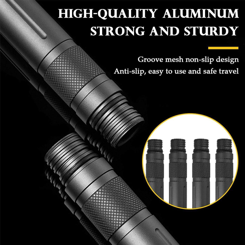 Heavy Duty Collapsible Walking Stick - Best Multifunctional Trekking Hik... — View 11