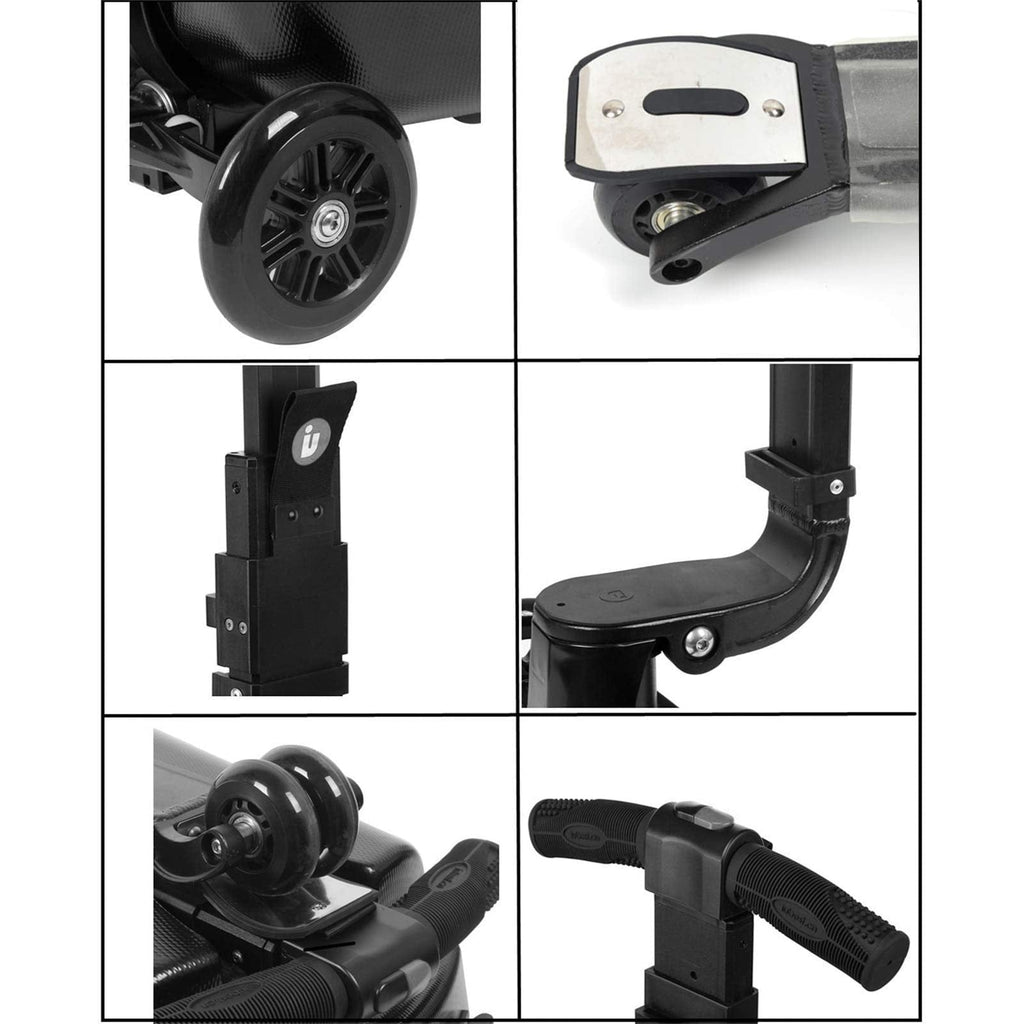 Kids Scooter Suitcase – Rolling Luggage with Built-in Skateboard, Childr... — View 5