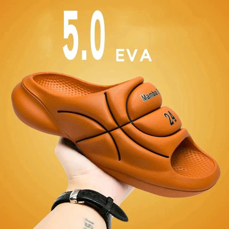 Basketball EVA Slides for Men – Non-Slip Thick-Sole Cushioned Beach & In... — View 3