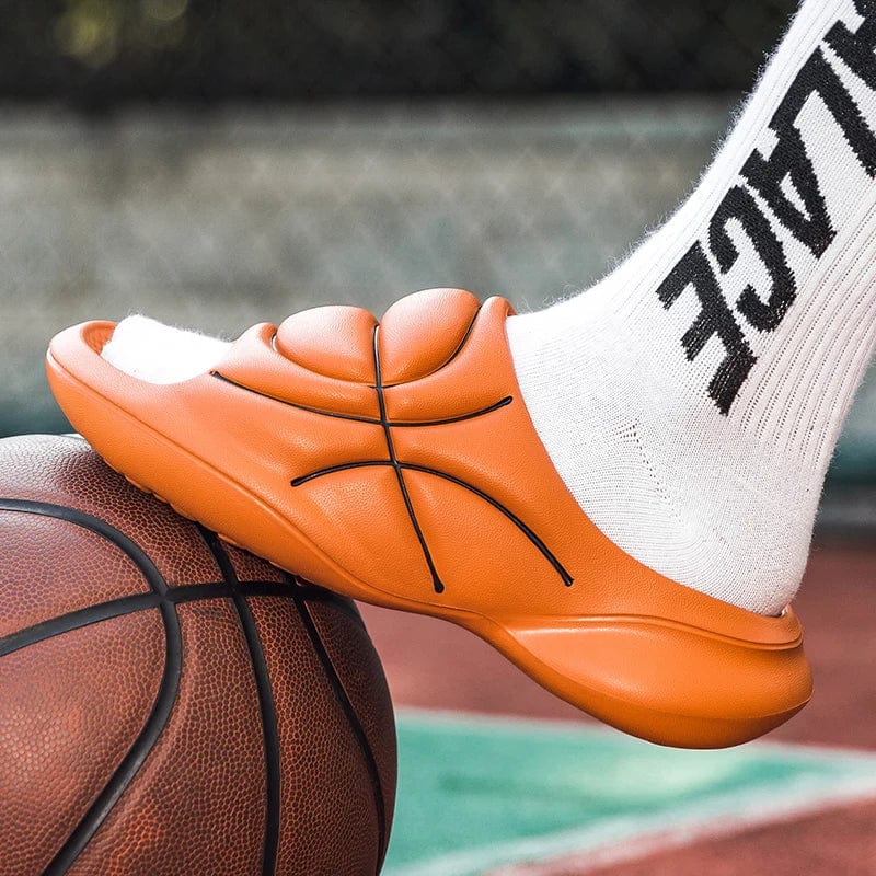 Basketball EVA Slides for Men – Non-Slip Thick-Sole Cushioned Beach & In... — View 14
