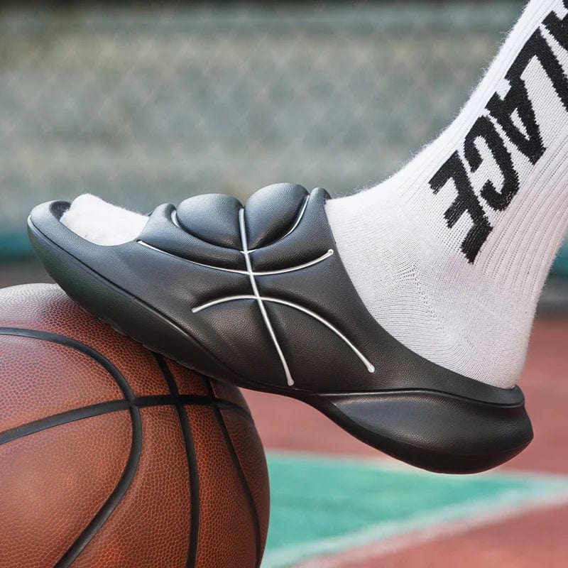 Basketball EVA Slides for Men – Non-Slip Thick-Sole Cushioned Beach & In... — View 8