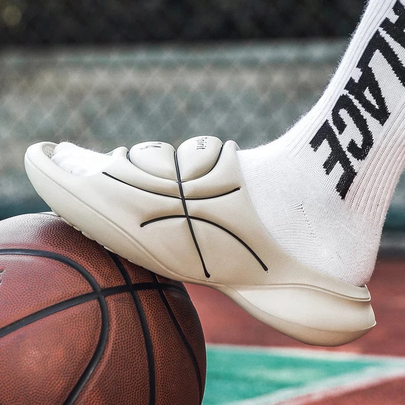 Basketball EVA Slides for Men – Non-Slip Thick-Sole Cushioned Beach & In... — View 4
