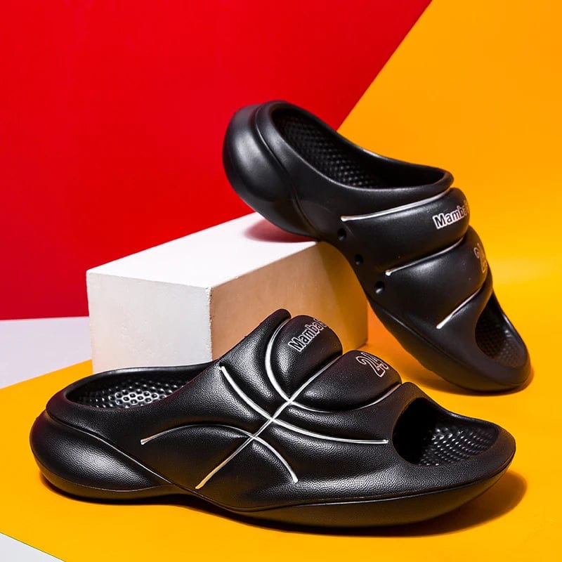 Basketball EVA Slides for Men – Non-Slip Thick-Sole Cushioned Beach & In... — View 12