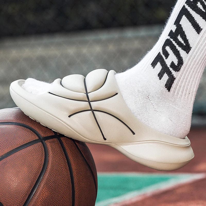 Basketball EVA Slides for Men – Non-Slip Thick-Sole Cushioned Beach & In... — View 10