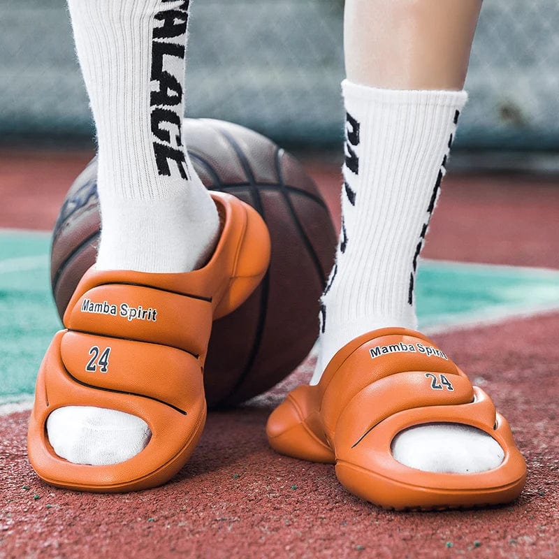 Basketball EVA Slides for Men – Non-Slip Thick-Sole Cushioned Beach & In... — Gift Idea