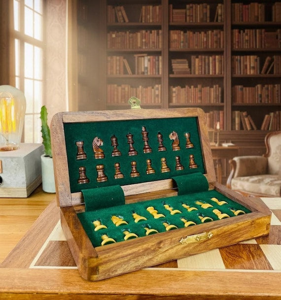Travel chess set with storage