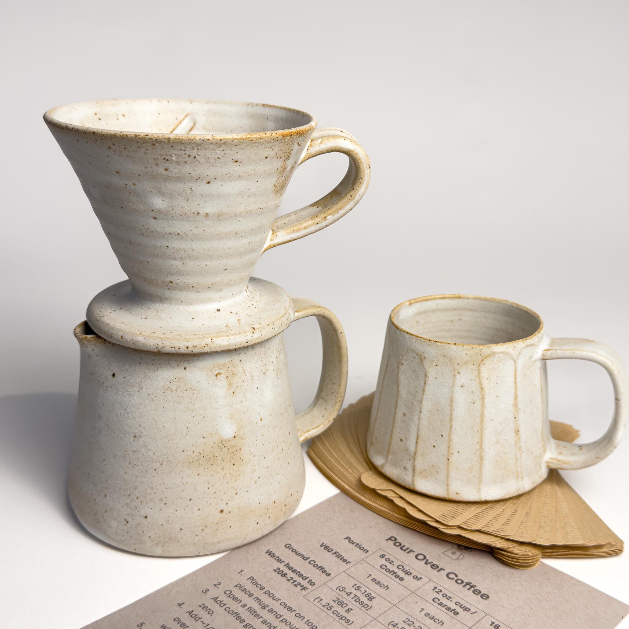 Ceramic pour over coffee set