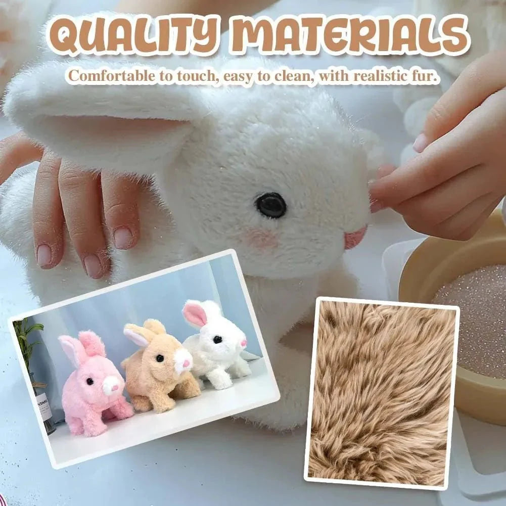 SnuggleHop Interactive Plush Bunny – Hops, Wiggles Ears, Touch - Activated, PP Cotton, Leash Included - GiftWave.co