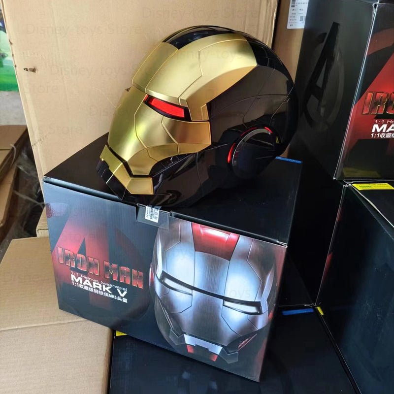 Iron Man MK5 MK50 Voice Control Cosplay Helmet 11 - Servo LED 1:1 Scale Wearable Prop Adults Silver Gold - GiftWave.co