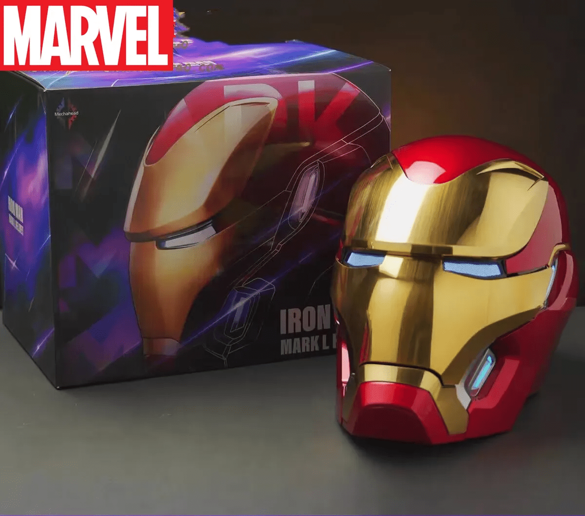 Iron Man MK5 MK50 Voice Control Cosplay Helmet 11 - Servo LED 1:1 Scale Wearable Prop Adults Silver Gold - GiftWave.co