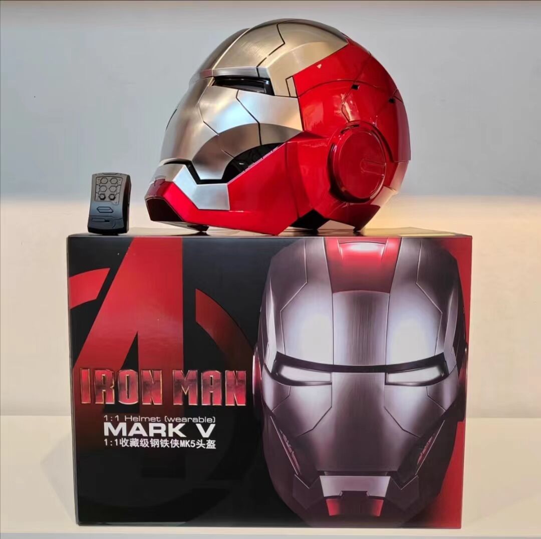 Iron Man MK5 MK50 Voice Control Cosplay Helmet 11 - Servo LED 1:1 Scale Wearable Prop Adults Silver Gold - GiftWave.co