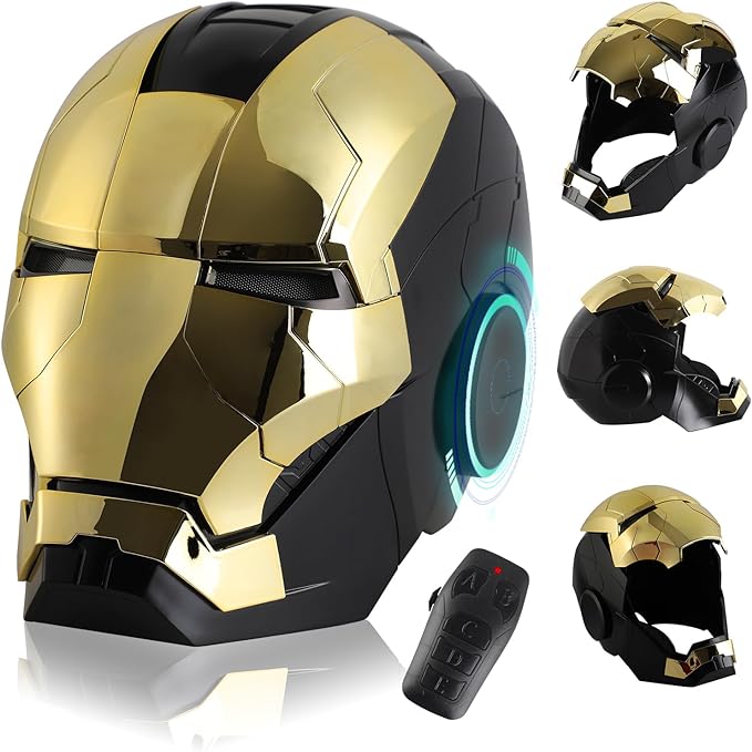 Iron Man MK5 MK50 Voice Control Cosplay Helmet 11 - Servo LED 1:1 Scale Wearable Prop Adults Silver Gold - GiftWave.co