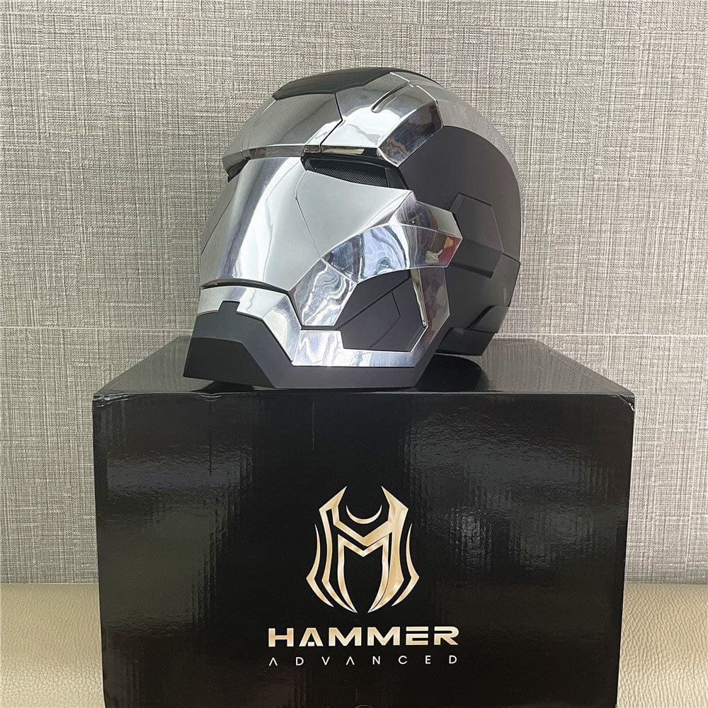 Iron Man MK5 MK50 Voice Control Cosplay Helmet 11 - Servo LED 1:1 Scale Wearable Prop Adults Silver Gold - GiftWave.co