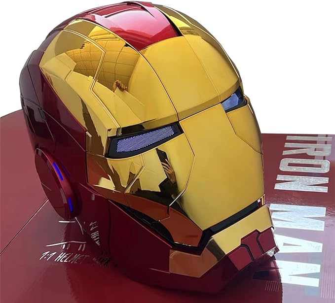 Iron Man MK5 MK50 Voice Control Cosplay Helmet 11 - Servo LED 1:1 Scale Wearable Prop Adults Silver Gold - GiftWave.co