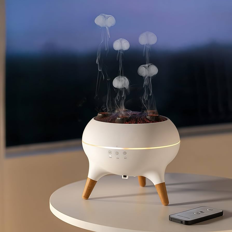 Jellyfish Essential Oil Diffuser | 250ML Ultrasonic Humidifier with 7-Color LED - Damsona