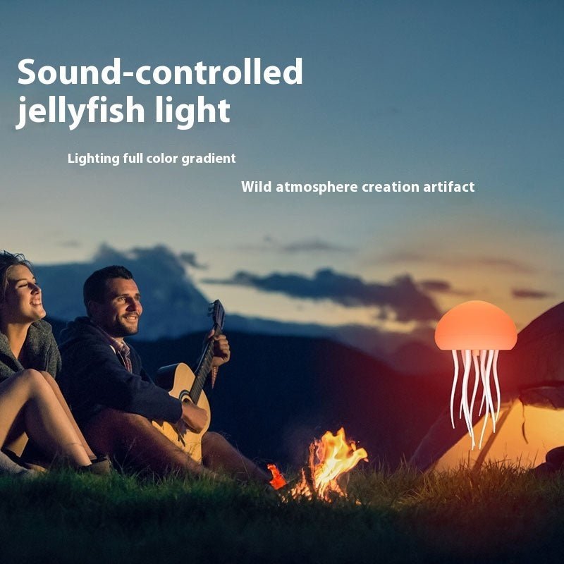 Jellyfish Lamp Bluetooth Speaker – 16 Color LED Aquarium Mood Night Light with Music Sync - Damsona