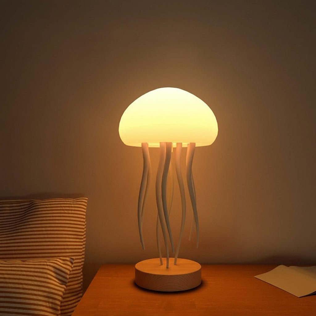 Jellyfish Lamp Bluetooth Speaker – 16 Color LED Aquarium Mood Night Light with Music Sync - Damsona