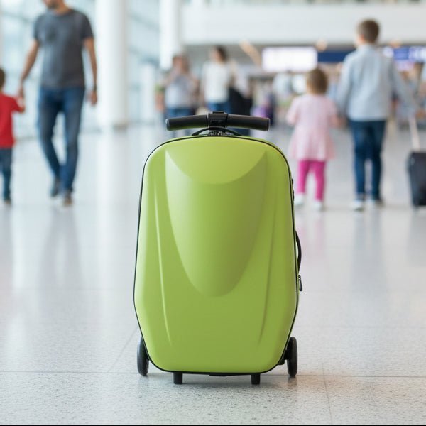 Kids Scooter Suitcase – Rolling Luggage with Built-in Skateboard, Children's Travel Carry-On Bag - Damsona
