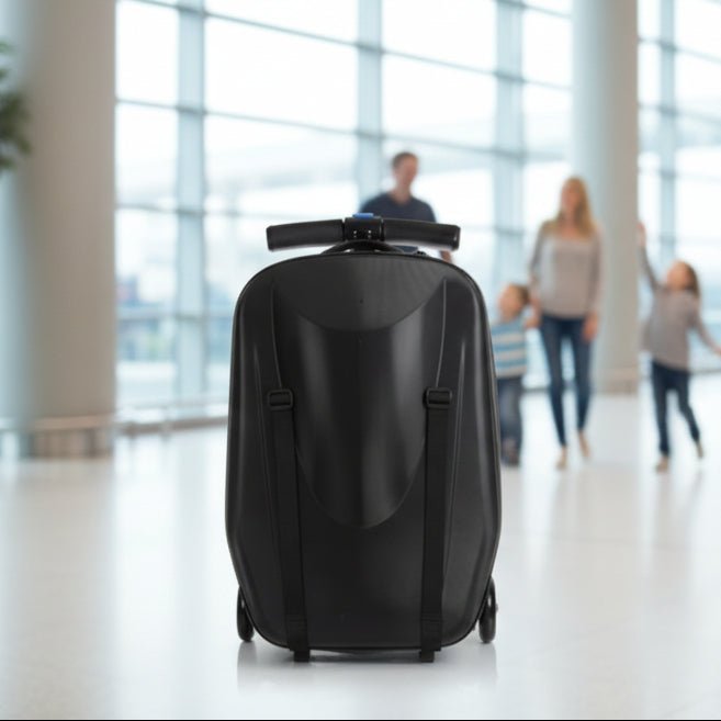 Kids Scooter Suitcase – Rolling Luggage with Built-in Skateboard, Children's Travel Carry-On Bag - Damsona