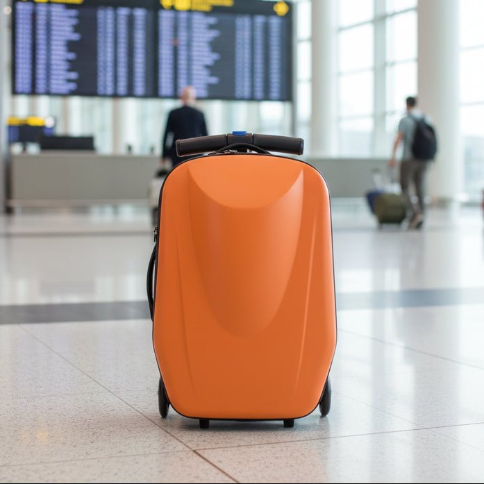 Kids Scooter Suitcase – Rolling Luggage with Built-in Skateboard, Children's Travel Carry-On Bag - Damsona