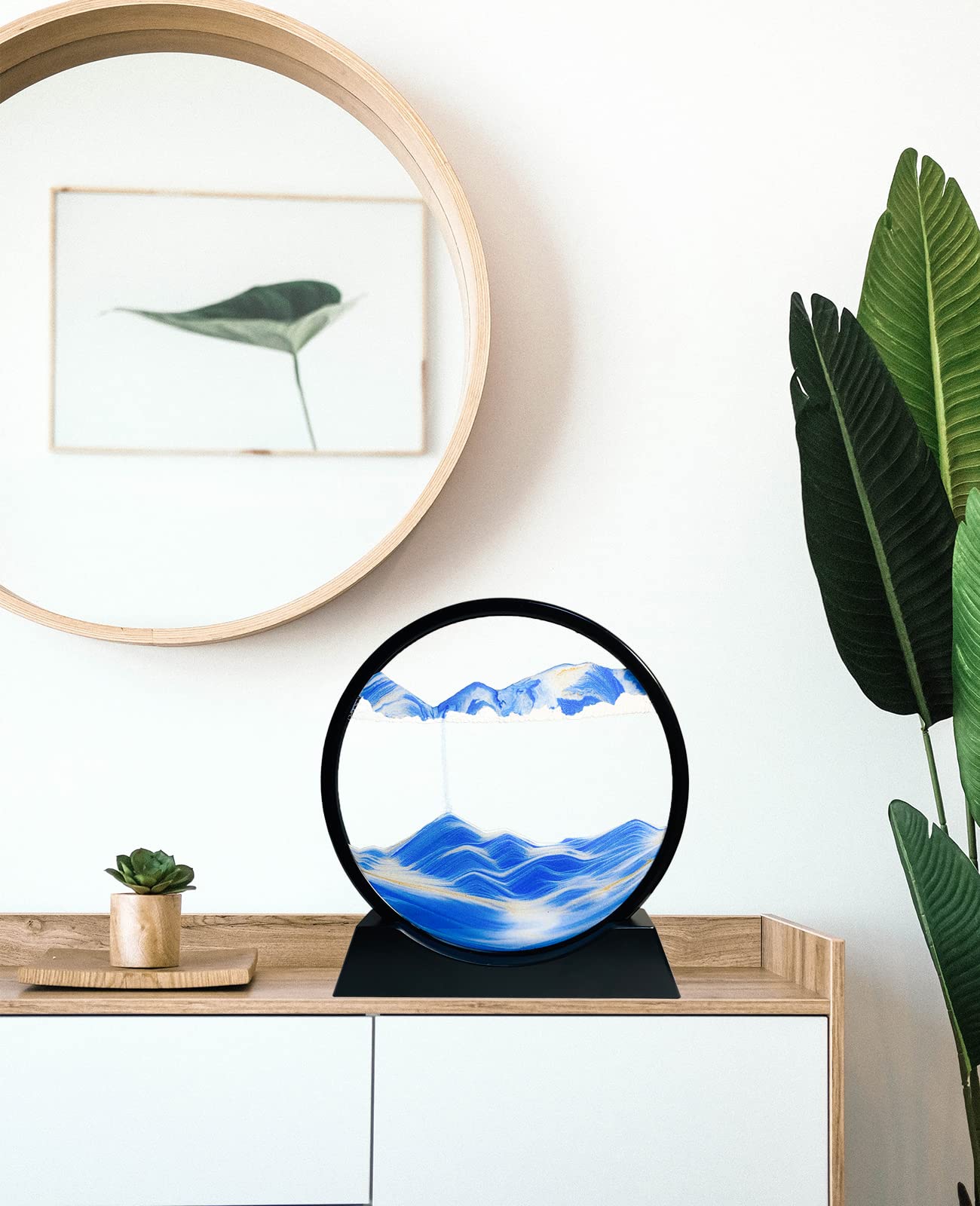 Kinetic Moving Sand Art Picture | Liquid Motion Glass Frame Desktop Decor - GiftWave.co
